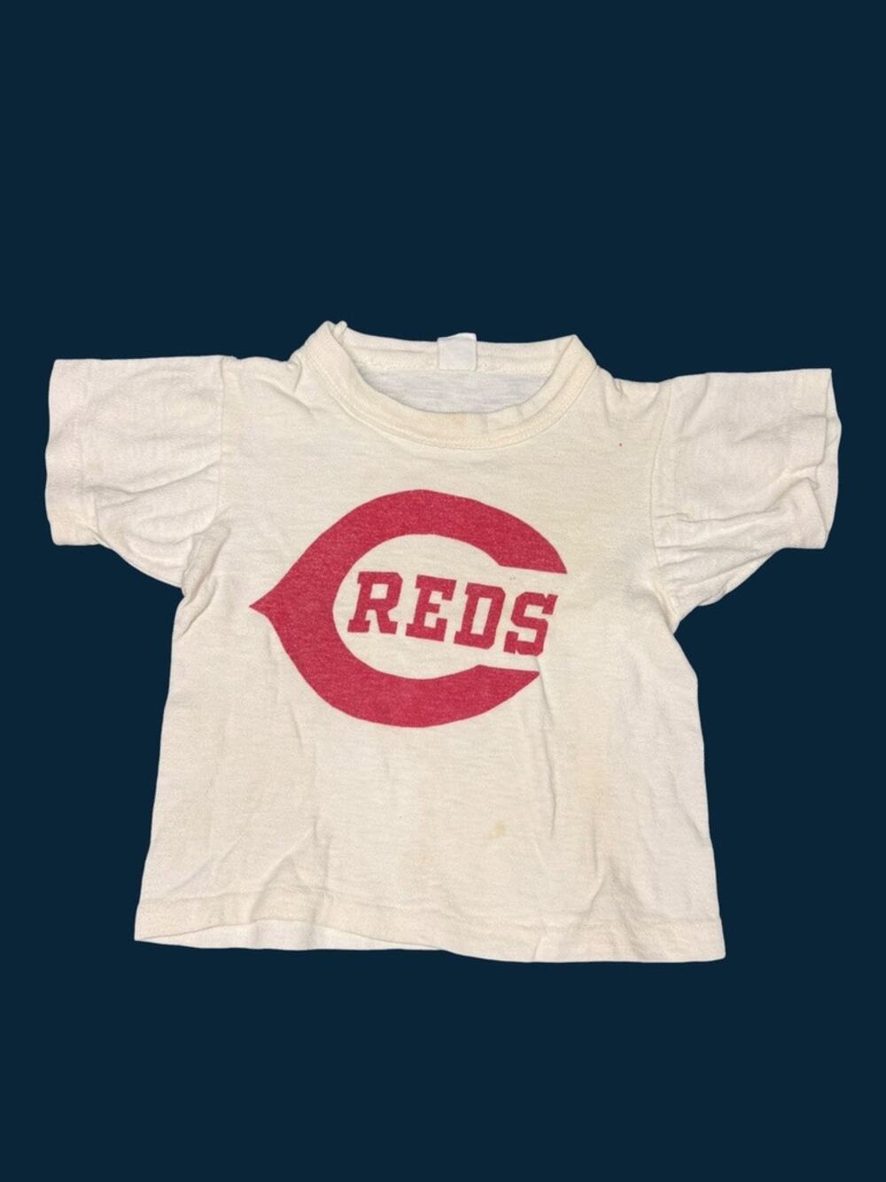 Vintage Midcentury 60s Cincinnati Reds Baby Tee ~12 mo - 2T